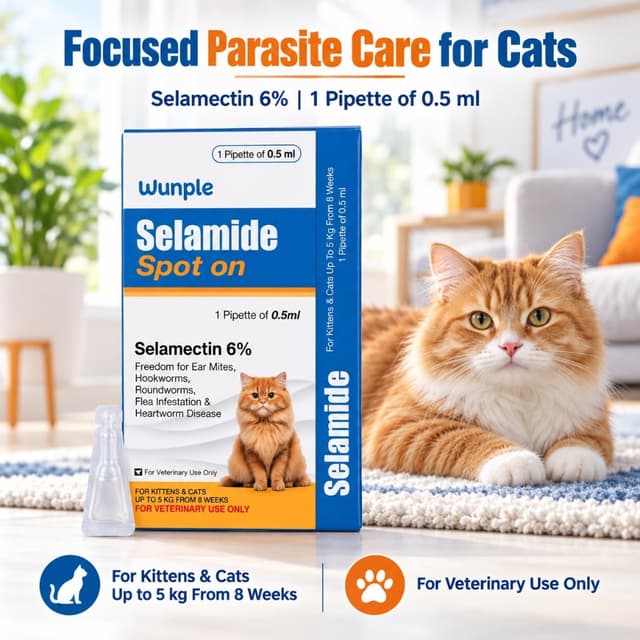 Say goodbye to pesky fleas & mites with Selamide! 🐱❤️